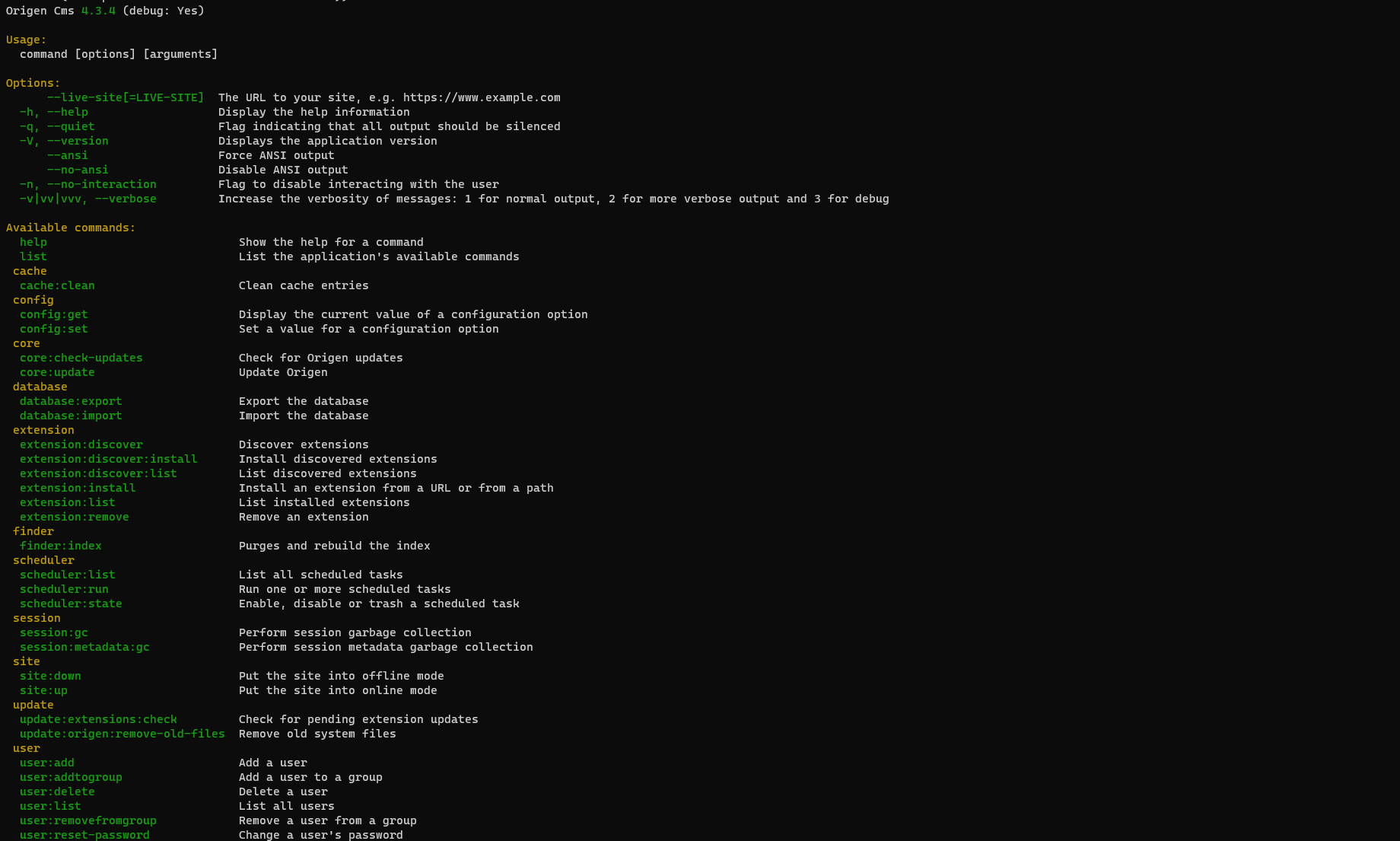 Cli List